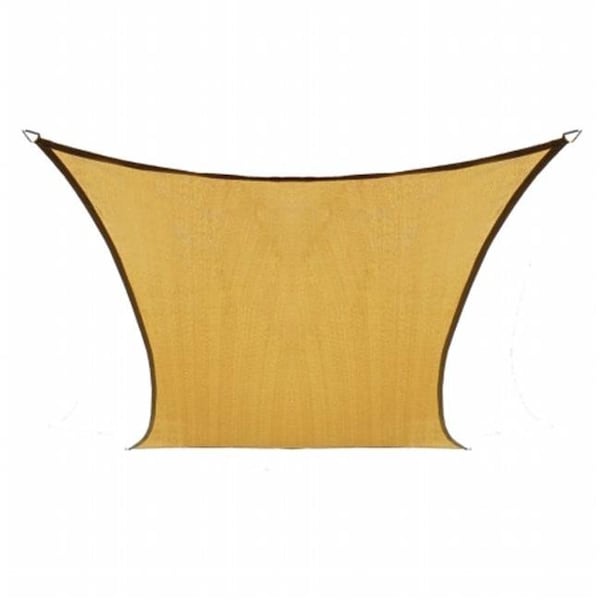 Gale Pacific Usa Inc Gale Pacific USA 473945 Coolaroo Coolhaven SHADE SAIL SQUARE 12' Sahara with Fixing Kit 473945 - main